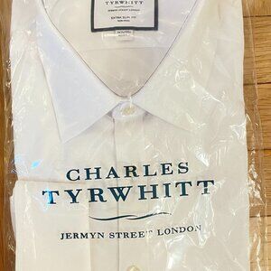 Charles Tyrwhitt White Extra Slim Fit Dash Weave Dress Shirt